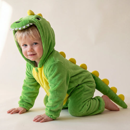 Dino - Hooded Green Dinosaur Onesie