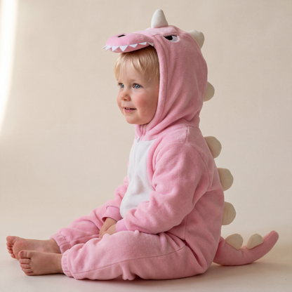 Rexy - Hooded Pink Dinosaur Onesie